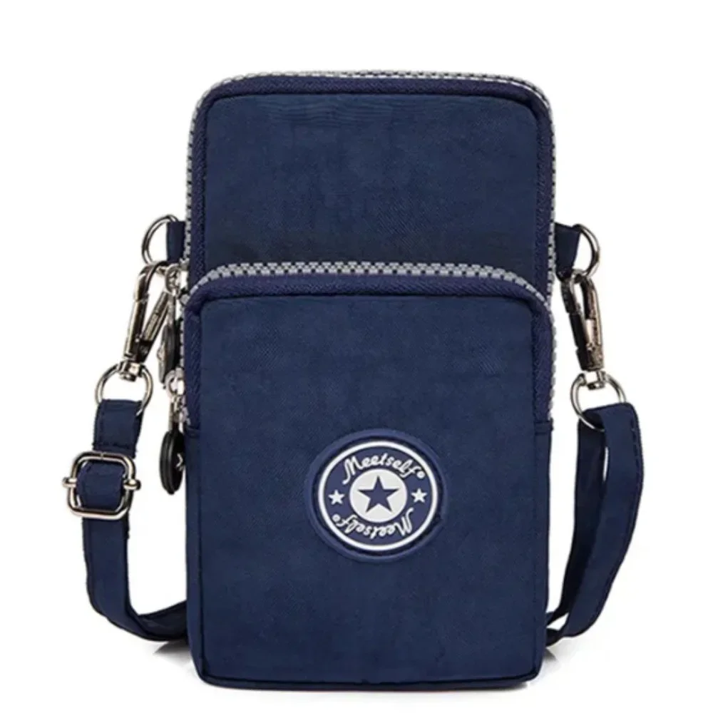 Small Blue Zipper Phone Cross Body Bag - Picture 1 of 4